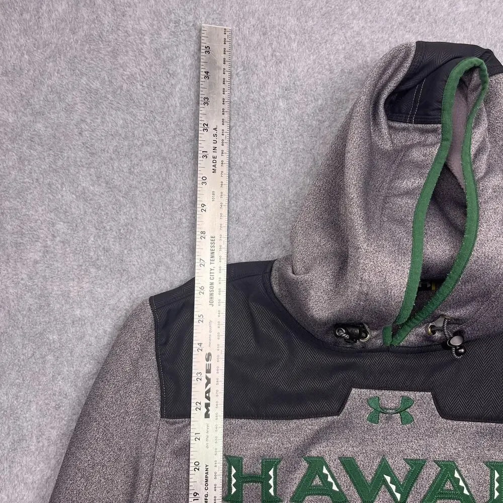 under armour hawaii hoodie gray long sleeve mens medium